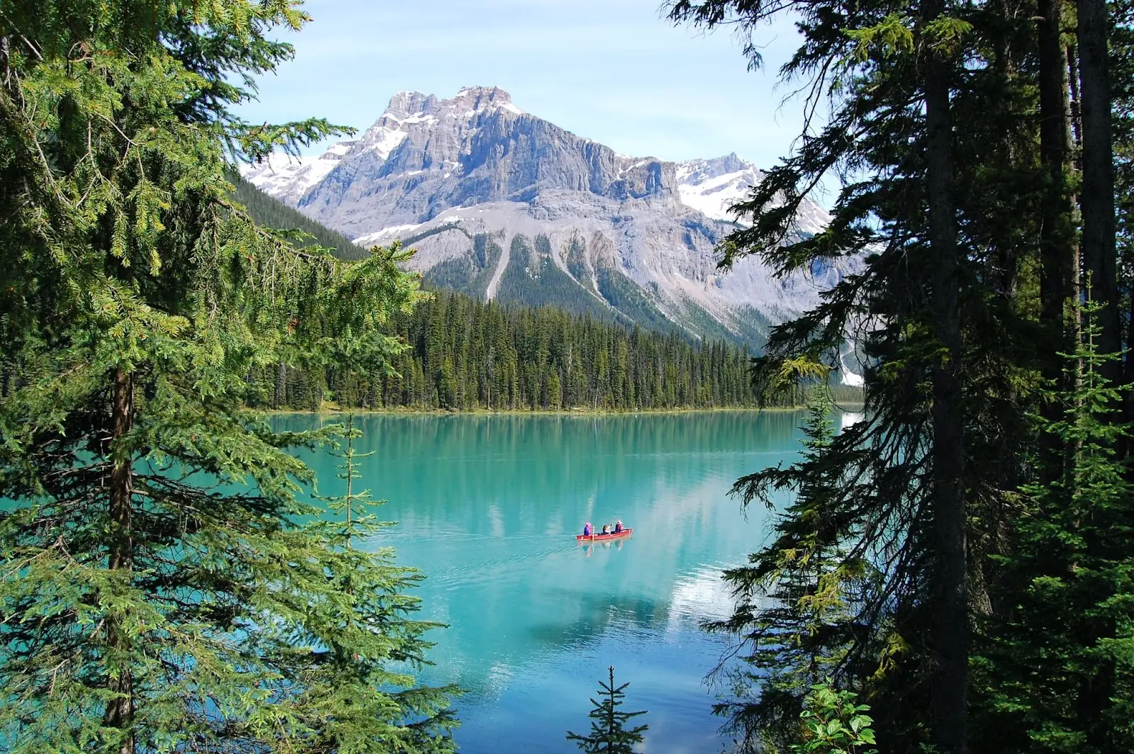 Lake with mountains in the background. Yoho National Park Of Canada