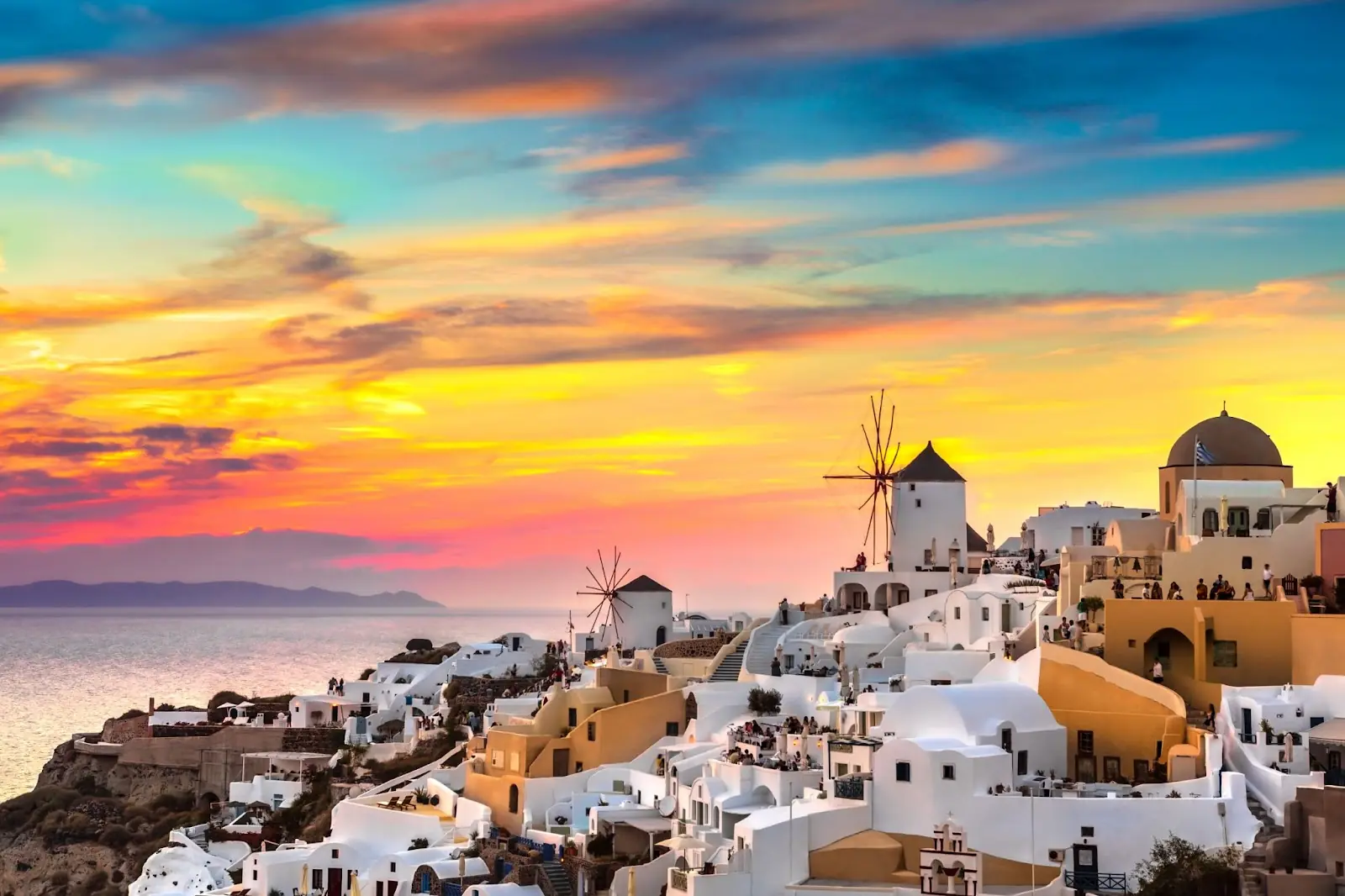 Sunset in the Oia village, Santorini, Greece - Valentines