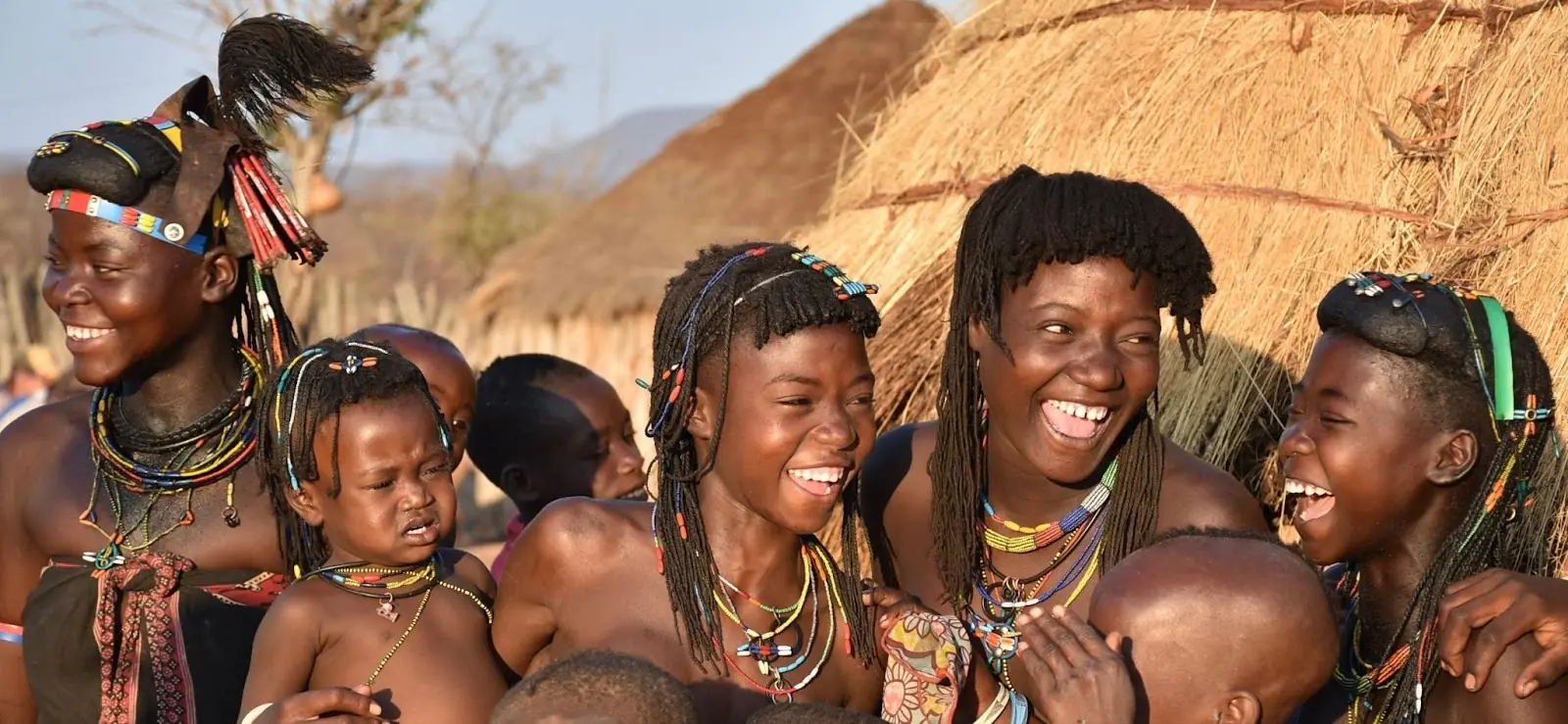 a group of Mucawana youngsters having fun. South Angola