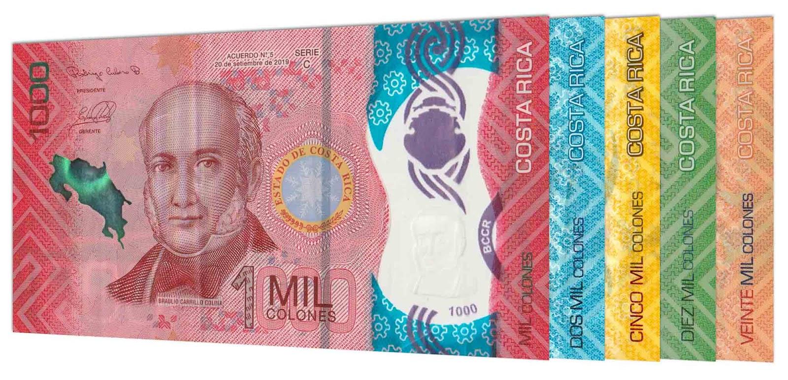 Costa Rican colones banknote series