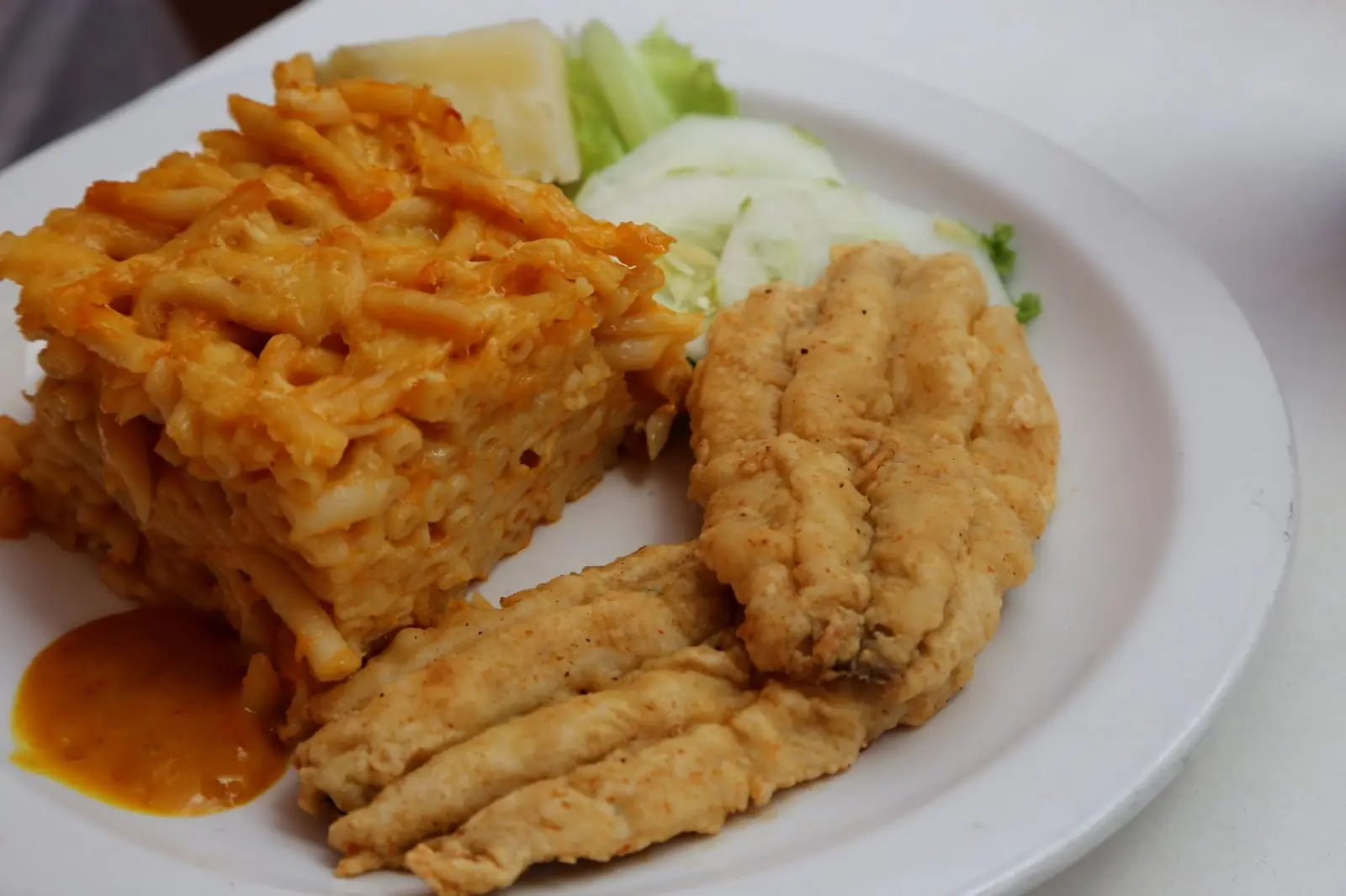 Plate of Bajan Fried Flying Fish