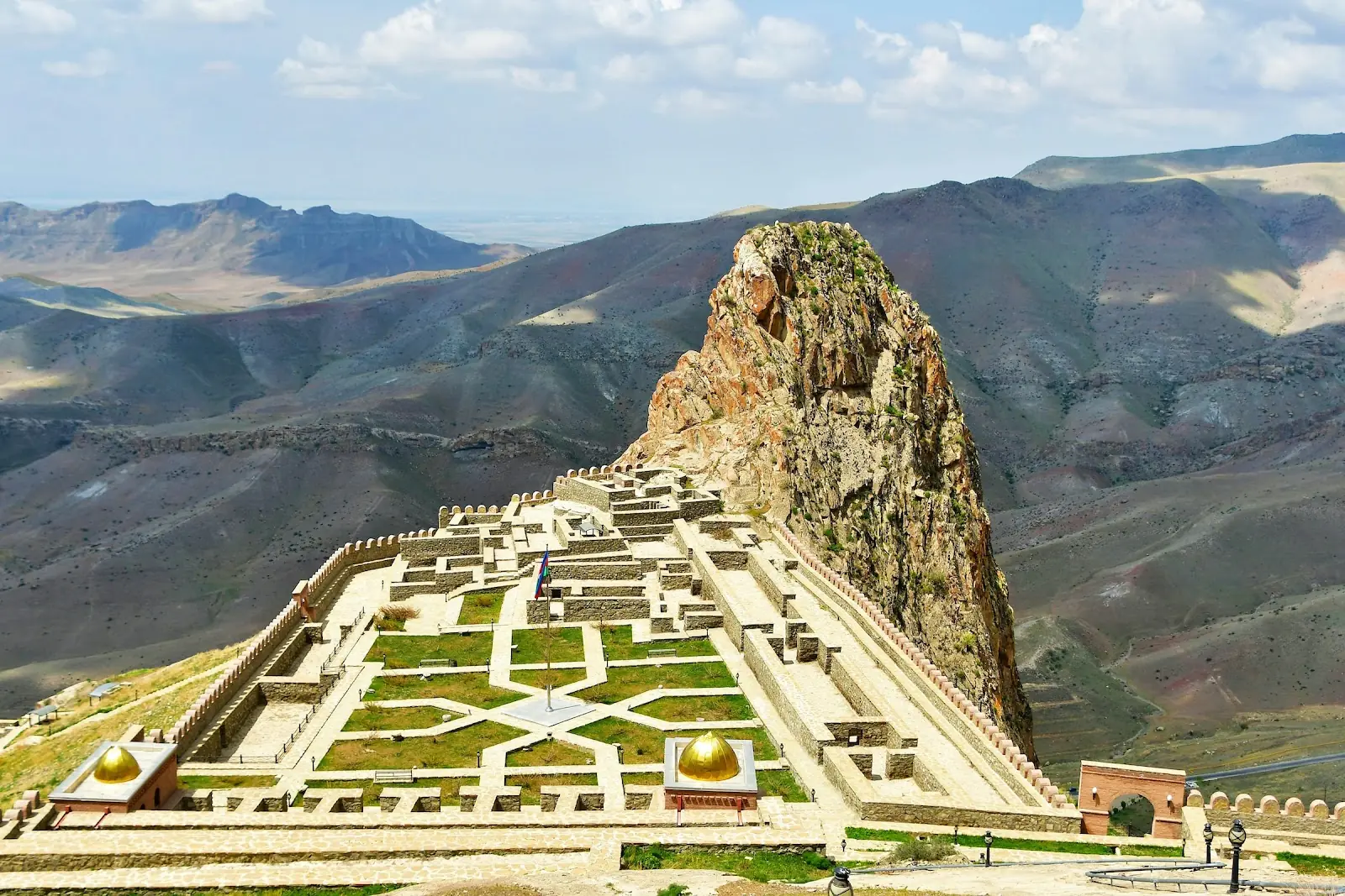 An impressive fortified mountain top garden.