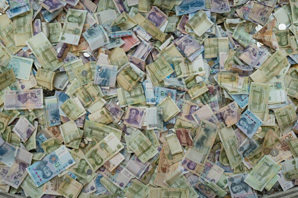 chinese currency, banknotes