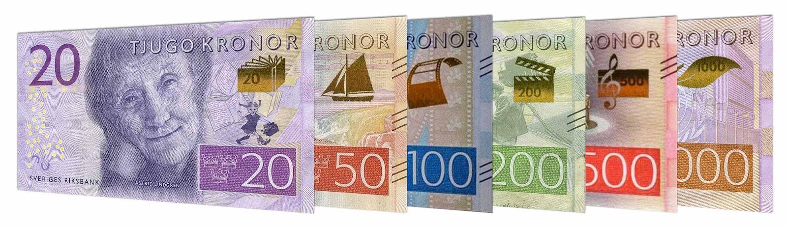 Current Swedish Krona banknotes