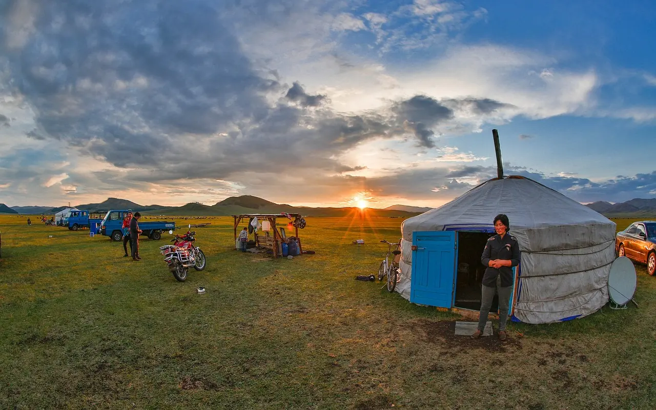 Mongolian nomad settlement