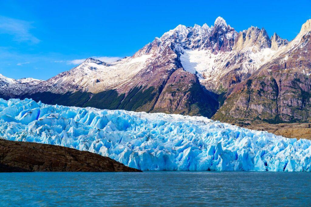 Grey Glacier at the Grey Lake in southern patagonia ice field, Chile