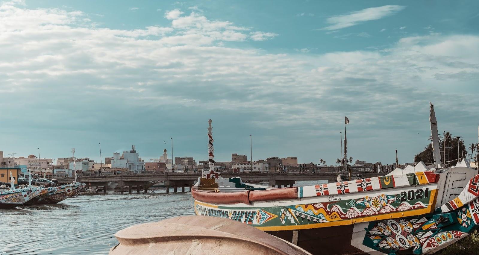 Fishing boats at port West Africa