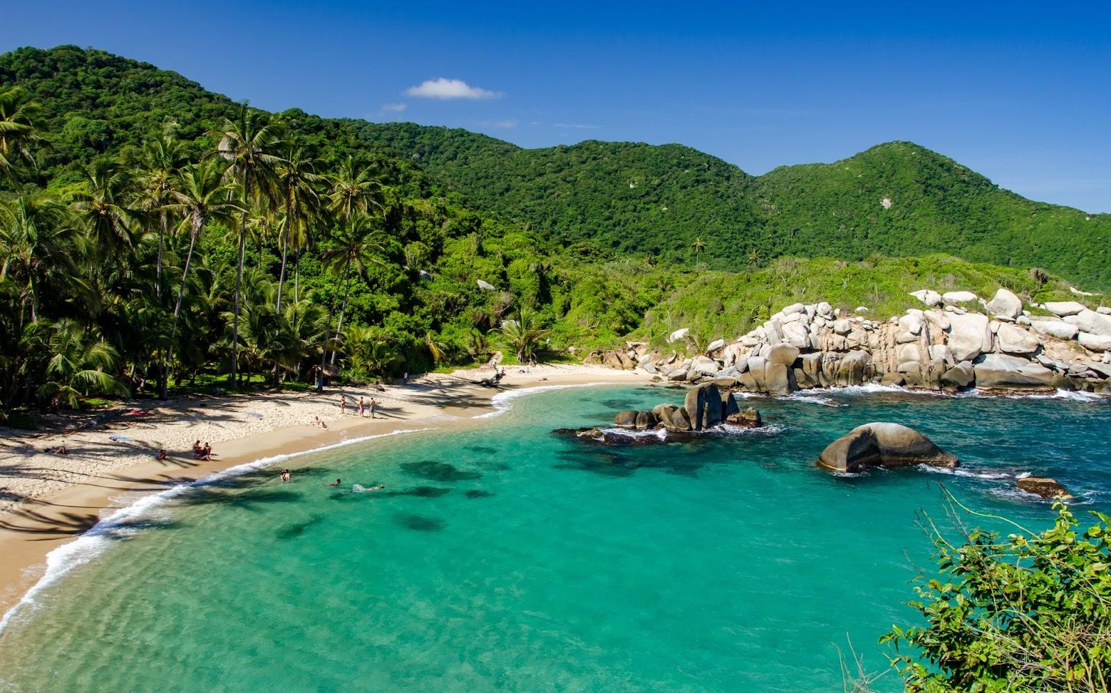 Caribbean beach in Tayrona National Park,