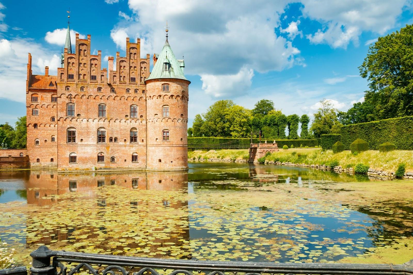 Egeskov castle on Funen island in Denmark